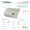 Gourmetier KGKFA331810RM 33" x 18" SGL Bowl Farmhouse Kitchen Sink, Drain & Rack KGKFA331810RM - alternate 3